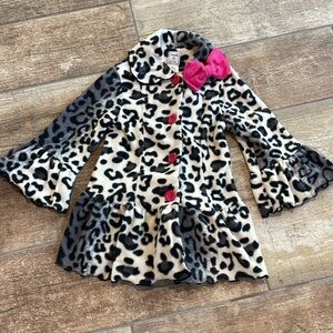 Mack & Co Toddler Girls Leopard Print Jacket Coat Size 3T
